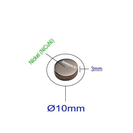 Neodym-Magnete Ø 10×3 mm N35 / Scheiben- Rundmagnet, Starkmagnete, Supermagnete