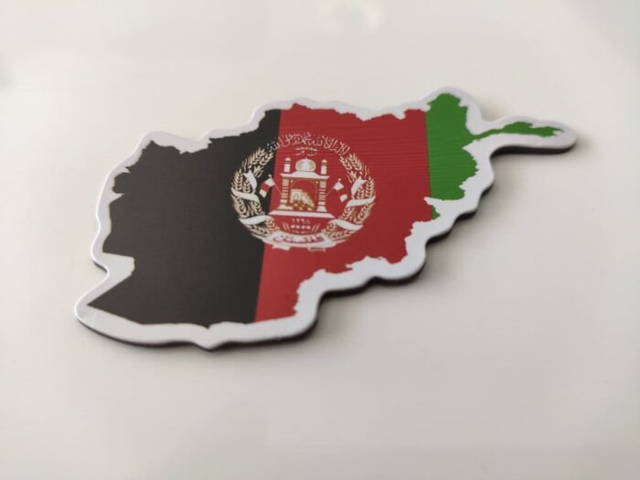 Kühlschrankmagnet Afghanistan – Magnet für Kühlschrank mit afghanische Flagge / Fahne / Wappen und Landkarte