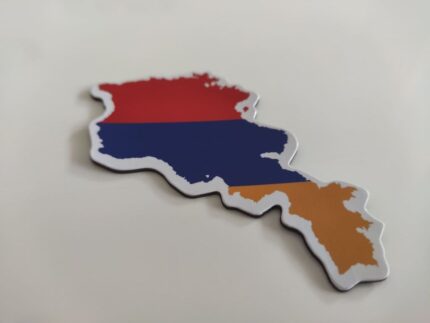 Kühlschrankmagnet Armenien - Magnet für Kühlschrank mit armenische Flagge / Fahne und Landkarte