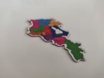 Kühlschrankmagnet Armenien - Magnet für Kühlschrank mit armenische Flagge / Fahne und Landkarte