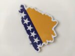 Kühlschrankmagnet Bosnien und Herzegowina – Magnet für Kühlschrank mit bosnische Flagge / Fahne und Landkarte