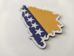 Kühlschrankmagnet Bosnien und Herzegowina – Magnet für Kühlschrank mit bosnische Flagge / Fahne und Landkarte