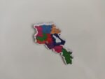 Kühlschrankmagnet Armenien - Magnet für Kühlschrank mit armenische Flagge / Fahne und Landkarte