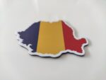 Kühlschrankmagnet Rumänien – Magnet für Kühlschrank mit rumänische Flagge / Fahne und Landkarte