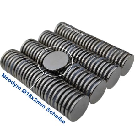 Neodym 18x2mm Megnetscheibe / Rundmagnet N30