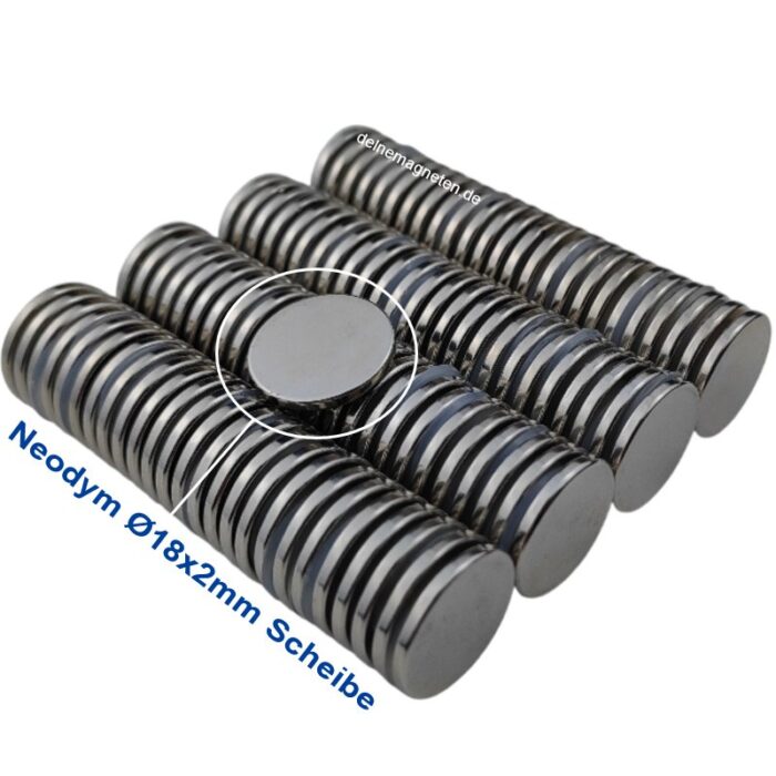 Neodym 18x2mm Megnetscheibe / Rundmagnet N30
