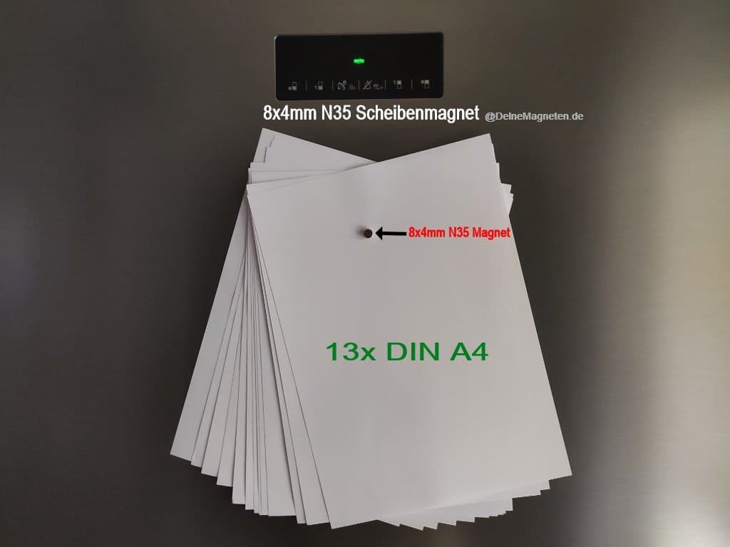Neodym Scheiben-Starkmagnete 8x4mm NdFeB Runde Supermagnete N35
