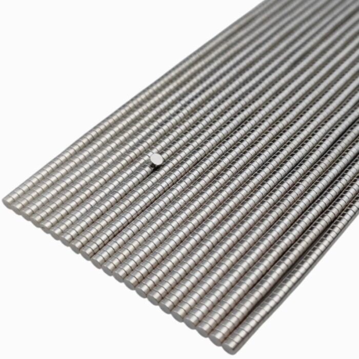 Mini Magnete 2x1mm - sehr starke NdFeB Neodym N52 Kleinmagnete, Mini Magnetscheibe, Nickel