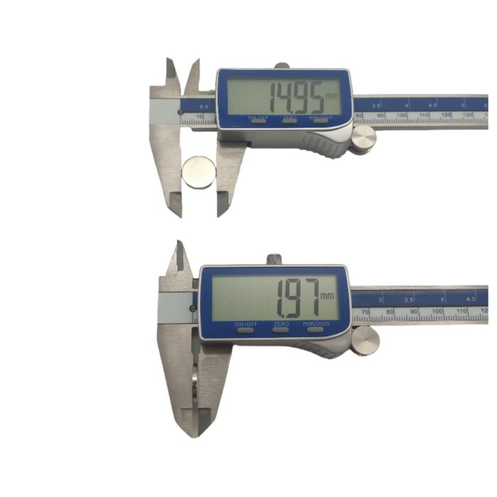 Neodym 15x2mm Scheibenmagnet, Runder Starkmagnet in N45 Qualität