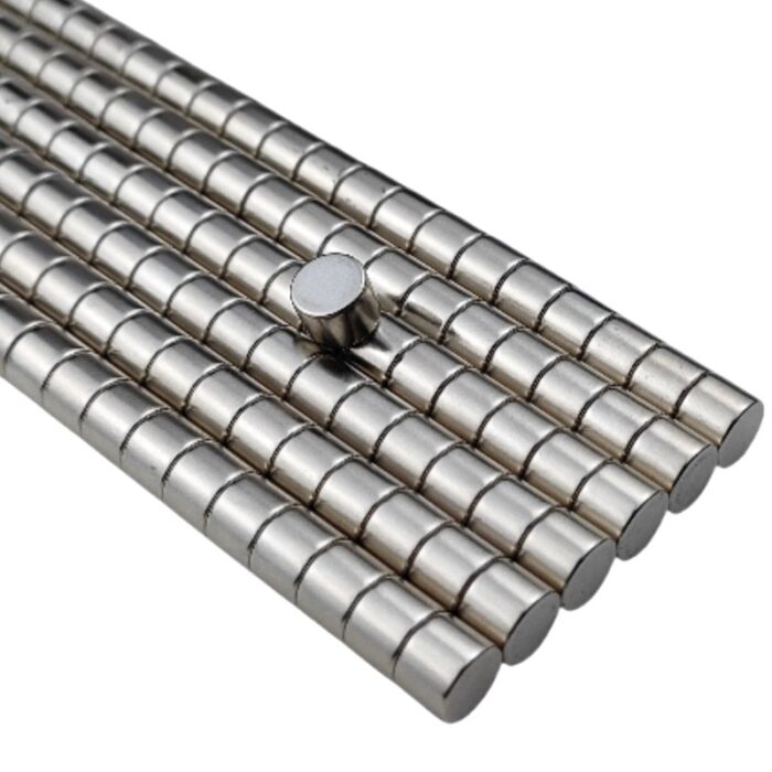 Starker 8x6mm Neodym Scheibenmagnet -  N45, Rund, Zylinder, NdFeB