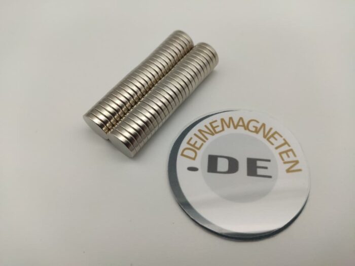 Neodym Ø12×2mm Rundmagnet / hohe N52-Güte | Starkmagnet in Scheibenform