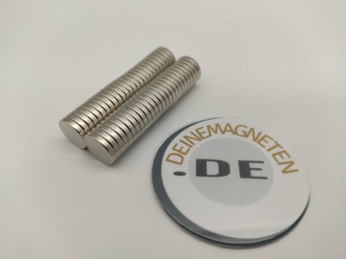 Neodym Ø12×2mm Rundmagnet / hohe N52-Güte | Starkmagnet in Scheibenform