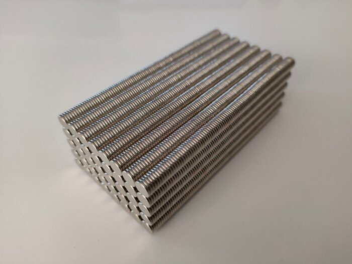 Mini Neodym Scheibenmagnet 6x1mm, sehr Flach/Dünn, NdFeB N35 Magnetisierung