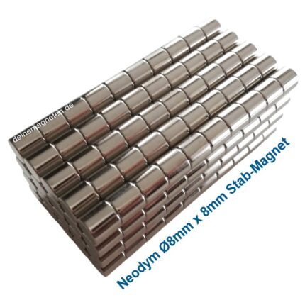 Neodym Stabmagnet 8x8mm N45-Starker Runder NdFeB Supermagnet