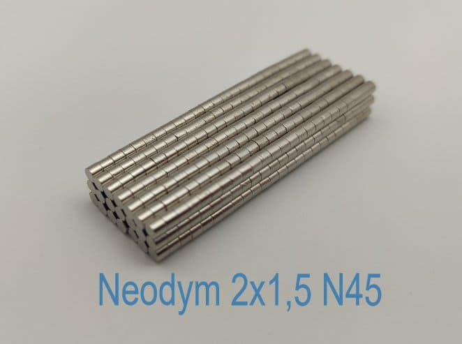 Neodym Scheibenmagnet D 2x1.5mm N45 kleine starke Scheiben Magnete 