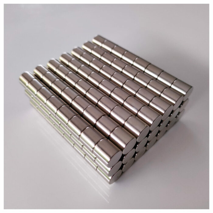 Neodym Ø10x10mm N52 - extrem starker NdFeB Stab-Magnet, Zylindermagnet