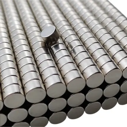 Neodym Magnet Ø8x5mm Scheibe N52, Rund, Vernickelt, max °80