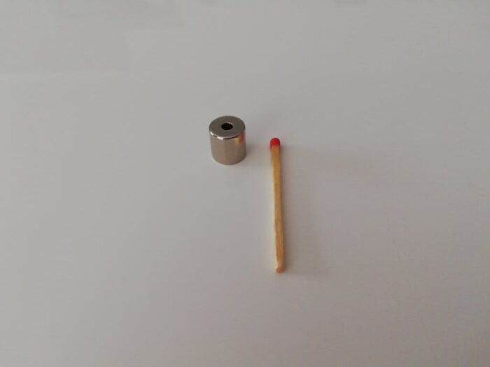 Neodym Ringmagnet 10x10mm (3mm Loch), Starkmagnet, N45, Rund, Nickelbeschichtet