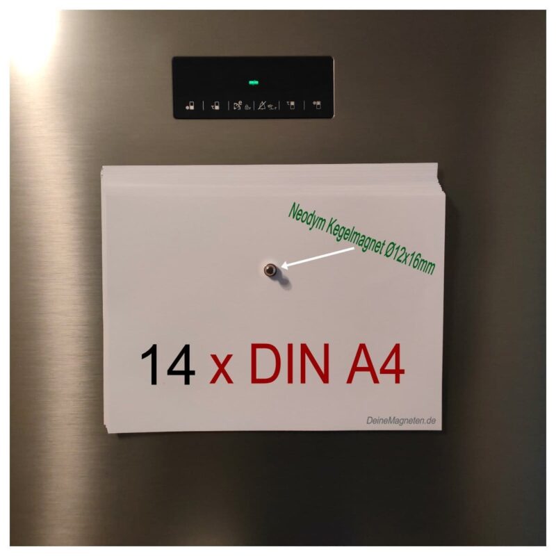 12x Neodym Kegelmagnet Ø12x16mm Silber, Magnet Pin für Magnettafel, Kühlschrank, Whiteboard, Pinnwand 12x Neodym Kegelmagnet Ø12x16mm Silber, Magnet Pin für Magnettafel, Kühlschrank, Whiteboard, Pinnwand