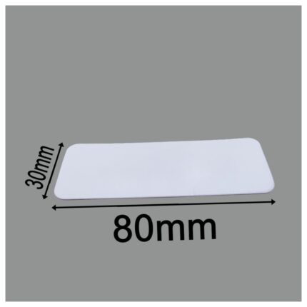 Magnet-Schild 80mm x 30mm Weiß, abgerundete ecken | Lagerschilder- / Etiketten magnetisch