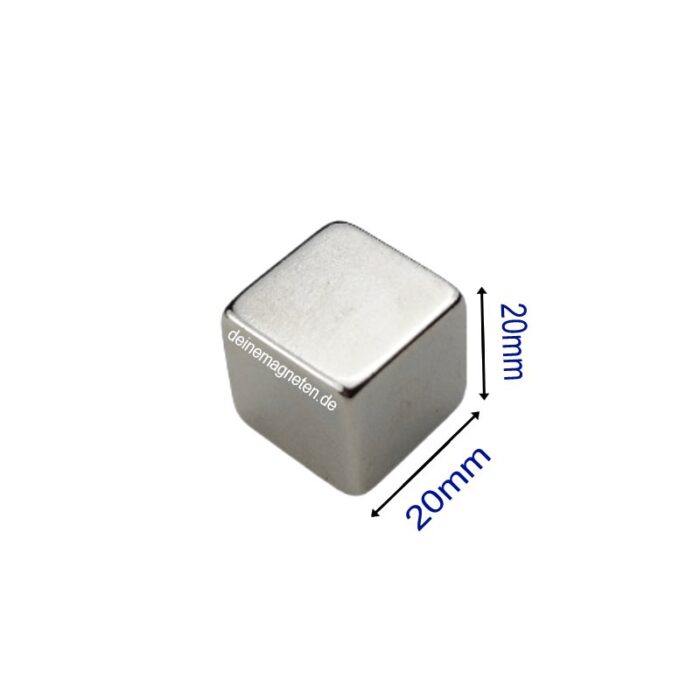 Neodym Würfelmagnet 20x20x20mm N35