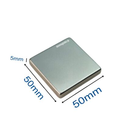Neodym Magnet 50x50x5mm Quader, N45, Nickel