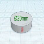 Neodym Magnet 20x10mm Scheibe, NdFeB N45 Rundmagnet