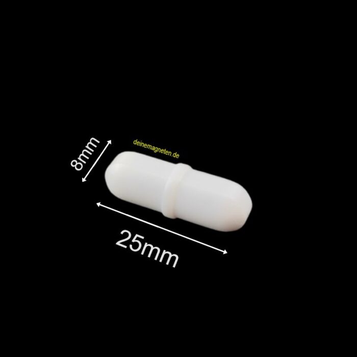 Magnetrührstäbchen 8 mm x 25 mm PTFE Typ B – Zuverlässiger Rührfisch für gleichmäßiges Mischen im Labor