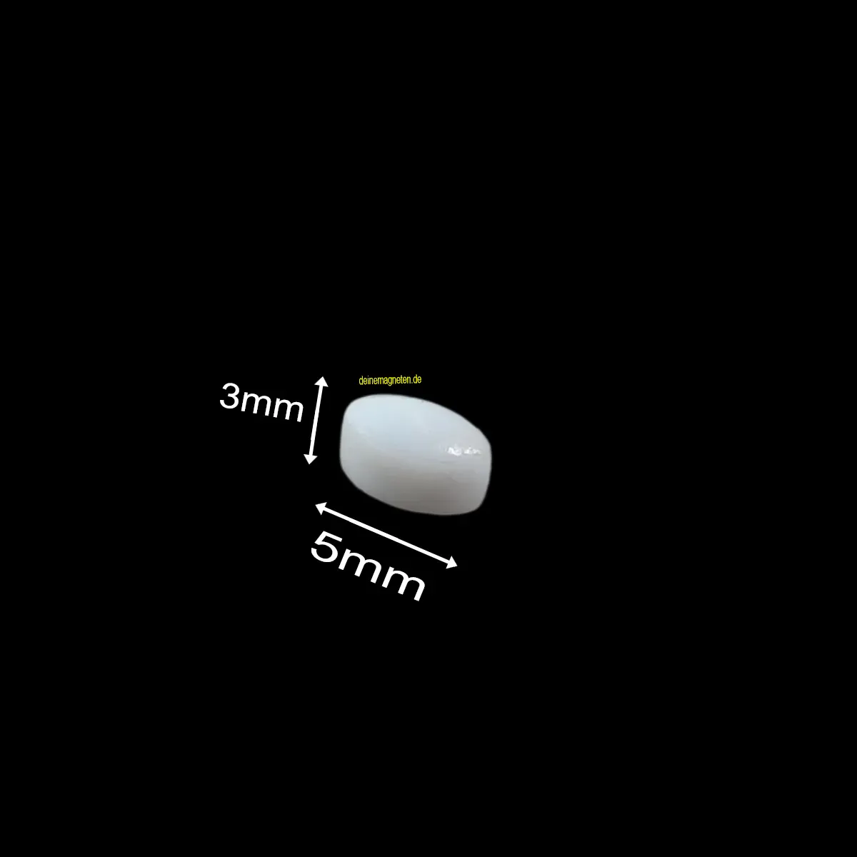 PTFE-Magnetrührstab – Ovalform, 3 mm (Mitte) × 5 mm | Temperaturbeständig –200 °C bis +260 °C