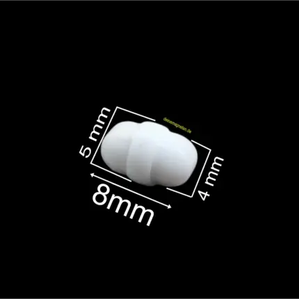 PTFE-Magnetrührstab – Zylindrisch mit Mittelring, 4 mm × 8 mm | Temperaturbeständig –200 °C bis +260 °C