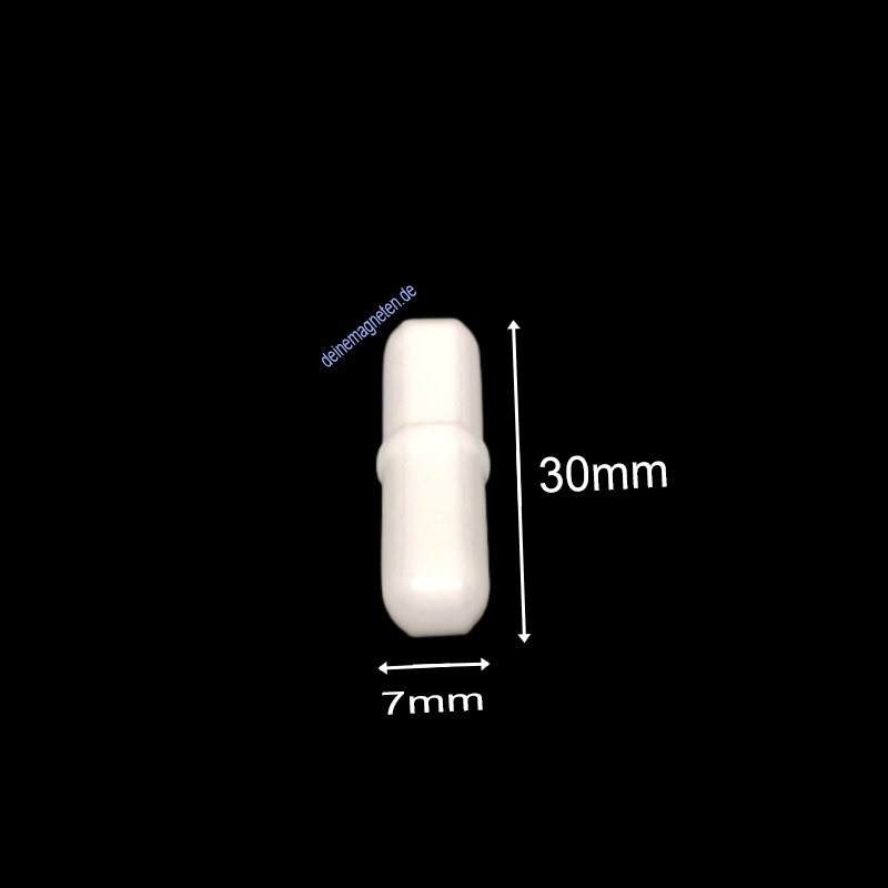 Magnetrührstäbchen 7 mm x 30 mm PTFE Typ B, Rührfisch