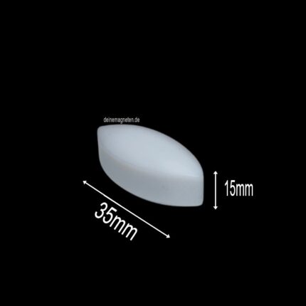 PTFE-Magnetrührstab – Ovalform, 15 mm (mittig) × 35 mm | Temperaturbeständig –200 °C bis +260 °C