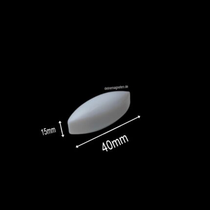 PTFE-Magnetrührstab – Ovalform, 15 mm (mittig) × 40 mm | Temperaturbeständig –200 °C bis +260 °C