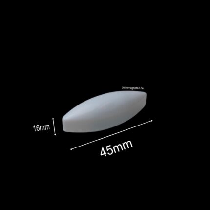 PTFE-Magnetrührstab – Ovalform, 16 mm (mittig) × 45 mm | Temperaturbeständig –200 °C bis +260 °C