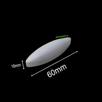 PTFE-Magnetrührstab – Ovalform, 18 mm (mittig) × 60 mm | Temperaturbeständig –200 °C bis +260 °C