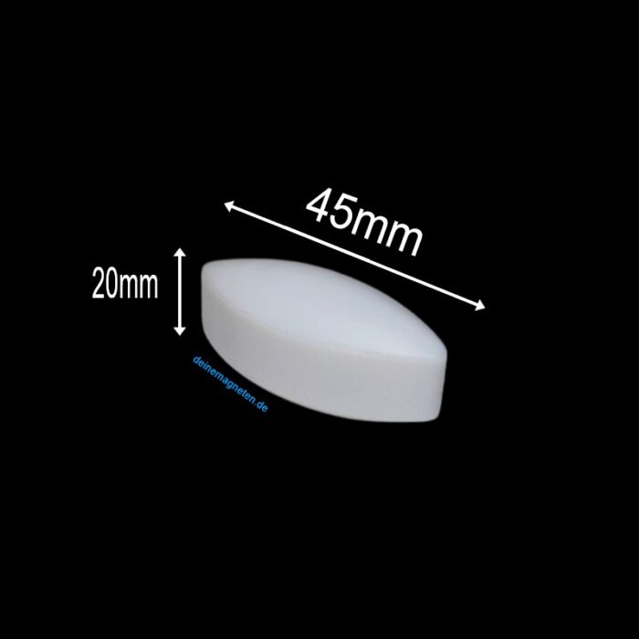 PTFE-Magnetrührstab – Ovalform, 20 mm (mittig) × 45 mm | Temperaturbeständig –200 °C bis +260 °C