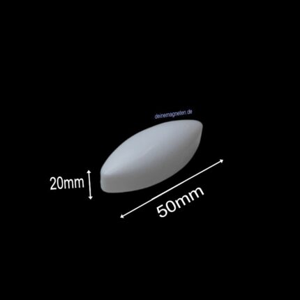 PTFE-Magnetrührstab – Ovalform, 20 mm (mittig) × 50 mm | Temperaturbeständig –200 °C bis +260 °C