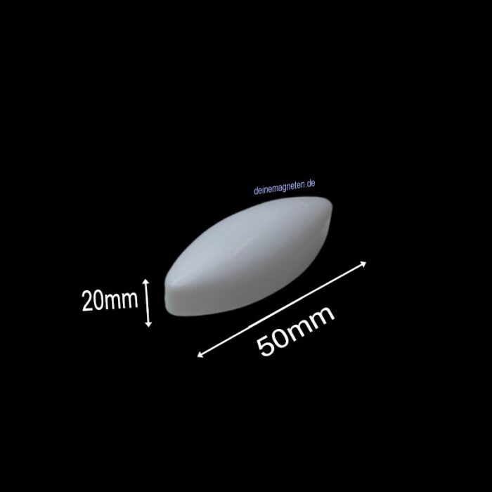 PTFE-Magnetrührstab – Ovalform, 20 mm (mittig) × 50 mm | Temperaturbeständig –200 °C bis +260 °C