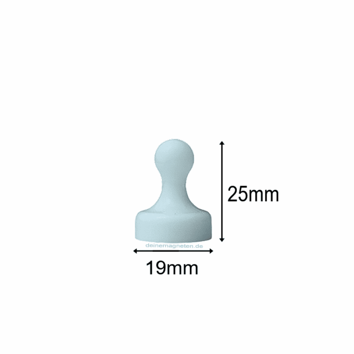 Kegelmagnet 19mm x 25mm mit Neodym-Magnet-Kern, Weiß (10er Set) Kegelmagnet 19mm x 25mm mit Neodym-Magnet-Kern, Weiß (10er Set)