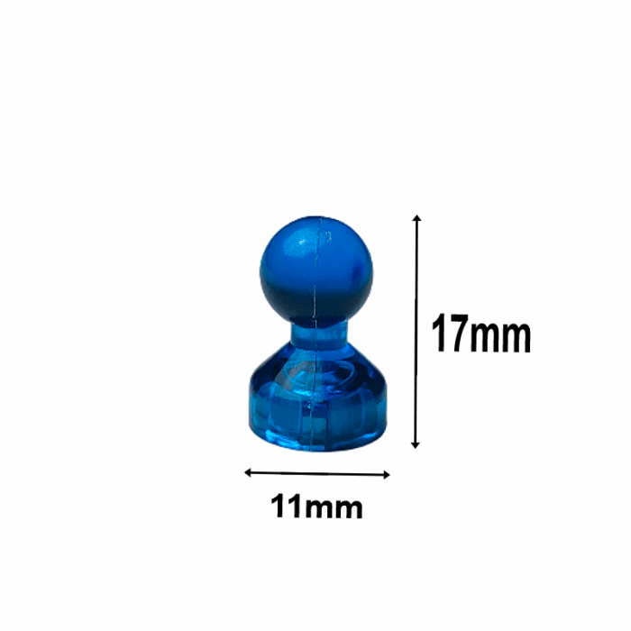 20x Kegelmagnet 11mm x 17mm mit Neodym-Magnet-Kern, Blau-Transparent 20x Kegelmagnet 11mm x 17mm mit Neodym-Magnet-Kern, Blau-Transparent