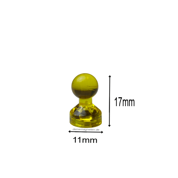 20x Kegelmagnet 11mm x 17mm mit Neodym-Magnet-Kern, Gelb-Transparent 20x Kegelmagnet 11mm x 17mm mit Neodym-Magnet-Kern, Gelb-Transparent