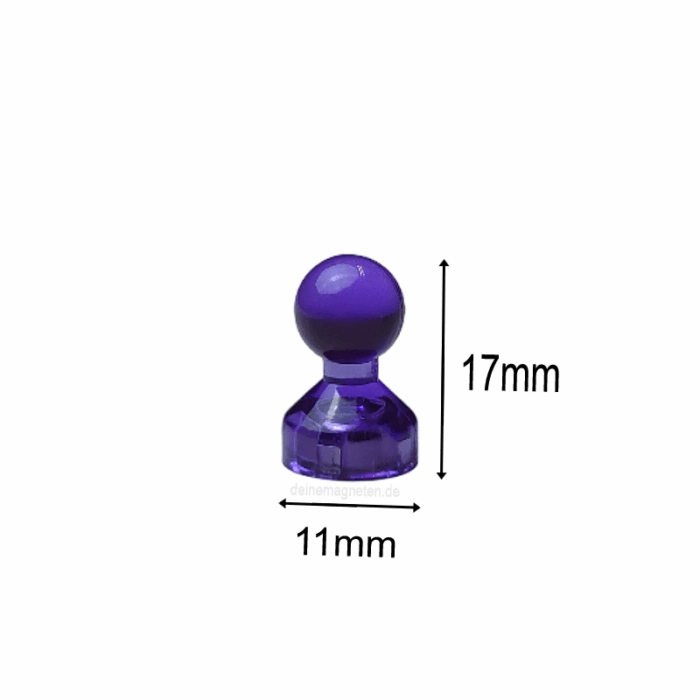 20x Kegelmagnet 11mm x 17mm mit Neodym-Magnet-Kern, Lila-Transparent 20x Kegelmagnet 11mm x 17mm mit Neodym-Magnet-Kern, Lila-Transparent