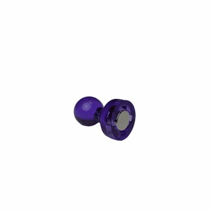 20x Kegelmagnet 11mm x 17mm mit Neodym-Magnet-Kern, Lila-Transparent