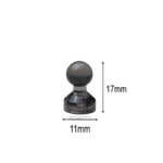 20x Kegelmagnet 11mm x 17mm mit Neodym-Magnet-Kern, Schwarz-Transparent