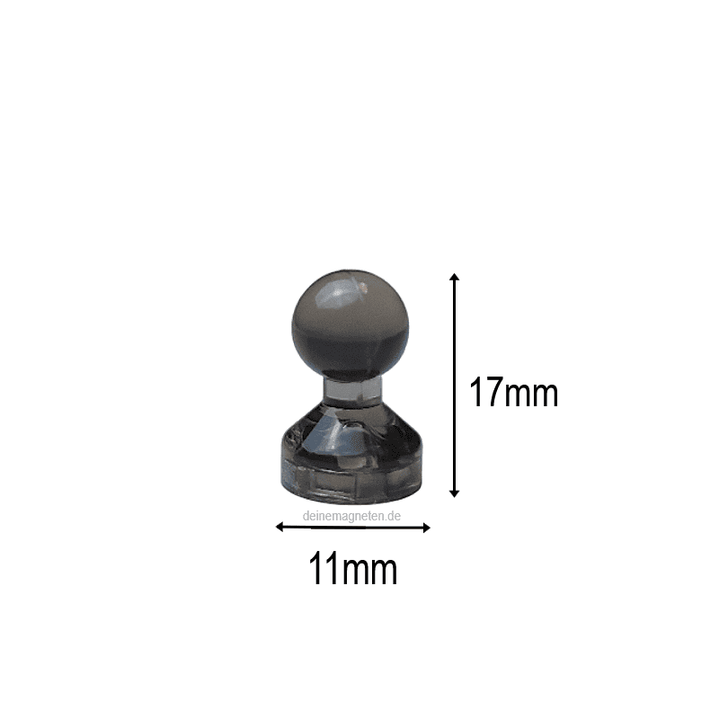 20x Kegelmagnet 11mm x 17mm mit Neodym-Magnet-Kern, Schwarz-Transparent 20x Kegelmagnet 11mm x 17mm mit Neodym-Magnet-Kern, Schwarz-Transparent
