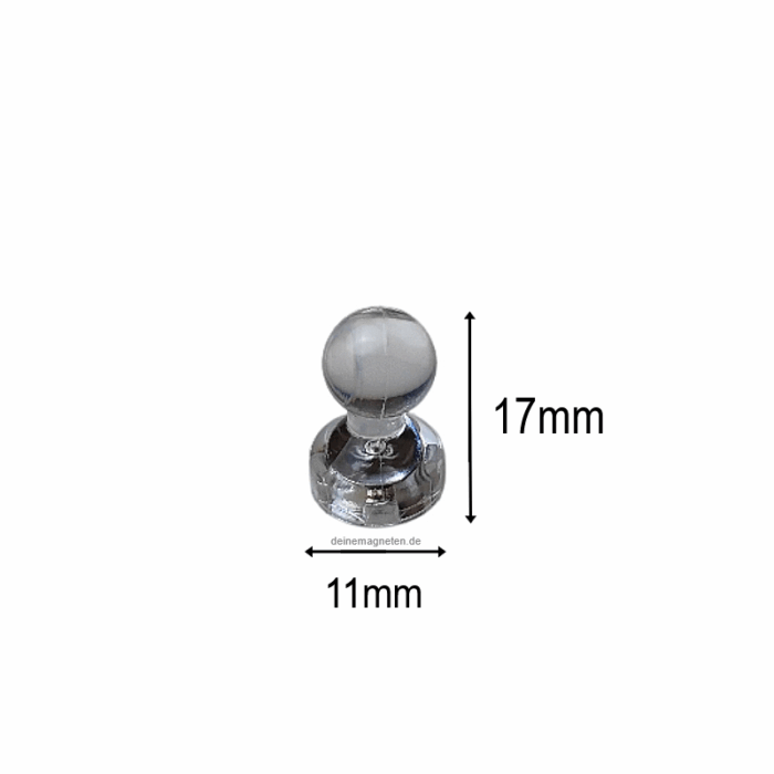 20x Kegelmagnet 11mm x 17mm mit Neodym-Magnet-Kern, Weiß-Transparent 20x Kegelmagnet 11mm x 17mm mit Neodym-Magnet-Kern, Weiß-Transparent