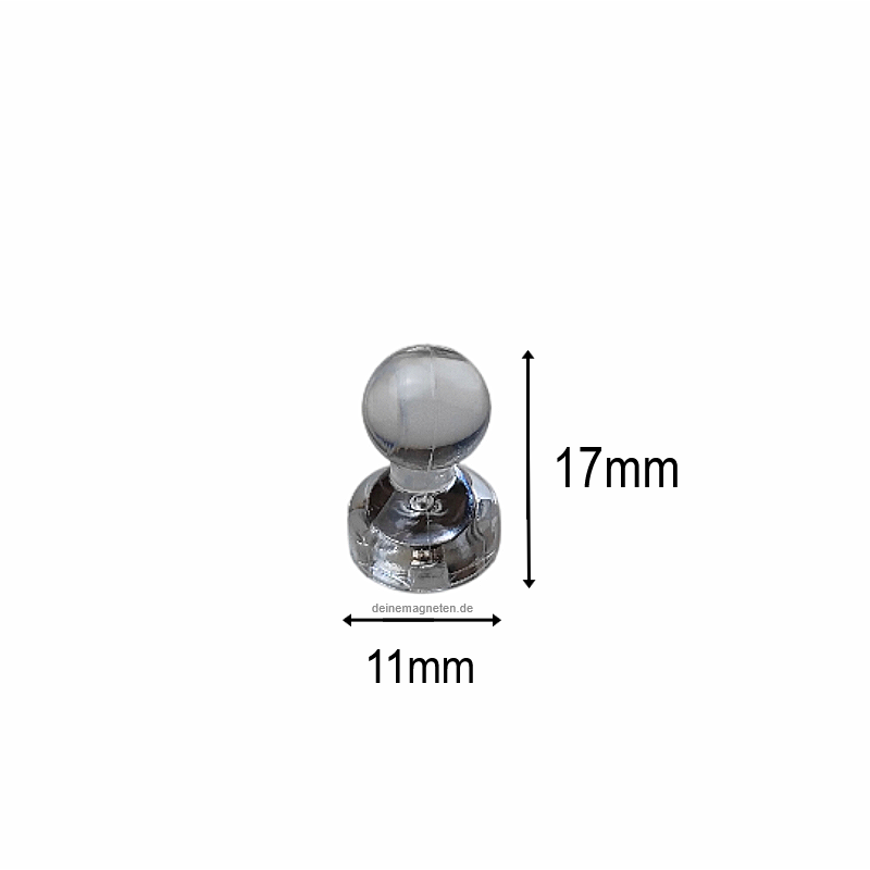 20x Kegelmagnet 11mm x 17mm mit Neodym-Magnet-Kern, Weiß-Transparent 20x Kegelmagnet 11mm x 17mm mit Neodym-Magnet-Kern, Weiß-Transparent