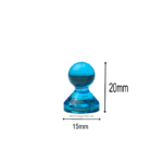 20x Kegelmagnet 15mm x 20mm mit Neodym-Magnet-Kern, Blau-Transparent 20x Kegelmagnet 15mm x 20mm mit Neodym-Magnet-Kern, Blau-Transparent