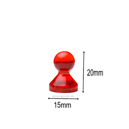 20x Kegelmagnet 15mm x 20mm mit Neodym-Magnet-Kern, Rot-Transparent 20x Kegelmagnet 15mm x 20mm mit Neodym-Magnet-Kern, Rot-Transparent