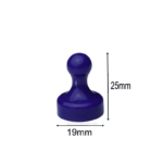 Kegelmagnet 19mm x 25mm mit Neodym-Magnet-Kern, Lila (10er Set) Kegelmagnet 19mm x 25mm mit Neodym-Magnet-Kern, Lila (10er Set)
